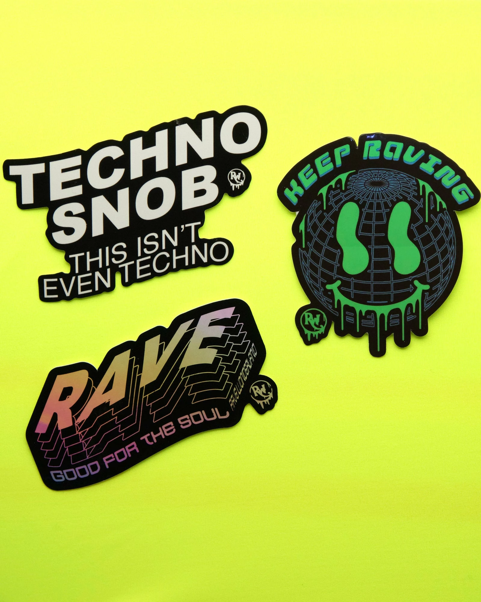 Rave Wonderland Techno Snob Sticker Pack 1 Rave Wonderland Techno Snob Sticker Pack