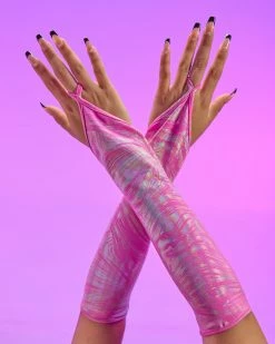 Roma Hypnotic Swirl Metallic Gloves (Pair)