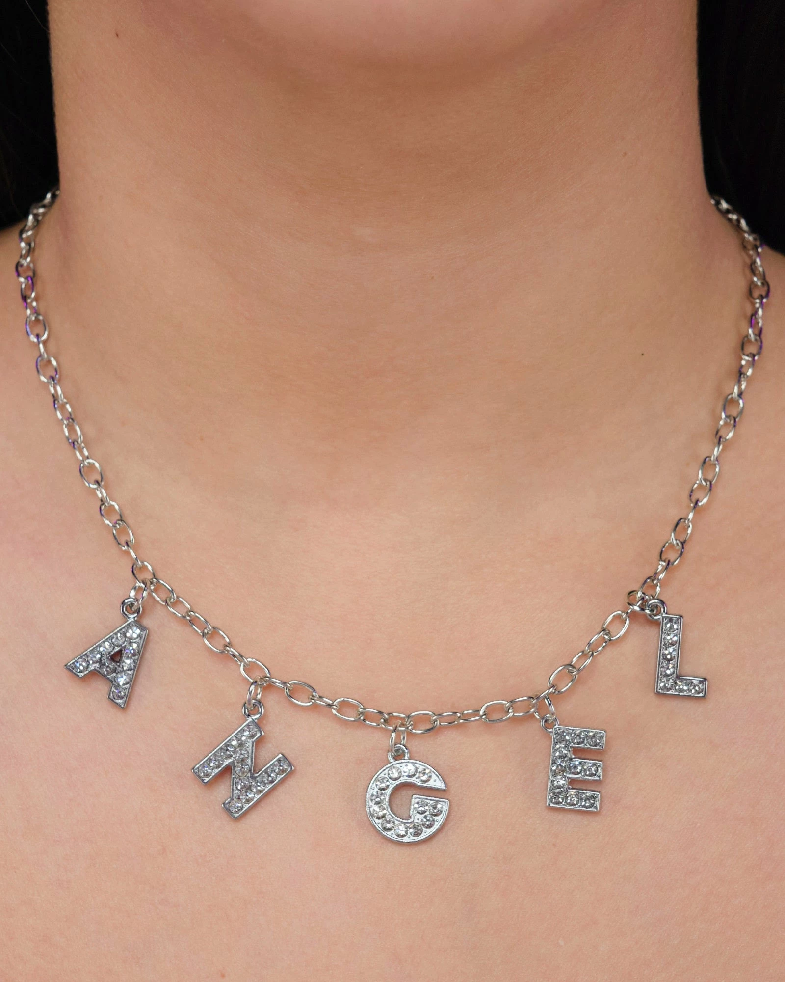 AE A-N-G-E-L Rhinestone Necklace 2 AE A-N-G-E-L Rhinestone Necklace - Image 2