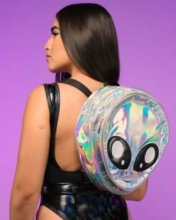 Comeco Inc Alien Holographic Backpack 5 Comeco Inc Alien Holographic Backpack -ravewonder shop RW 082922 104