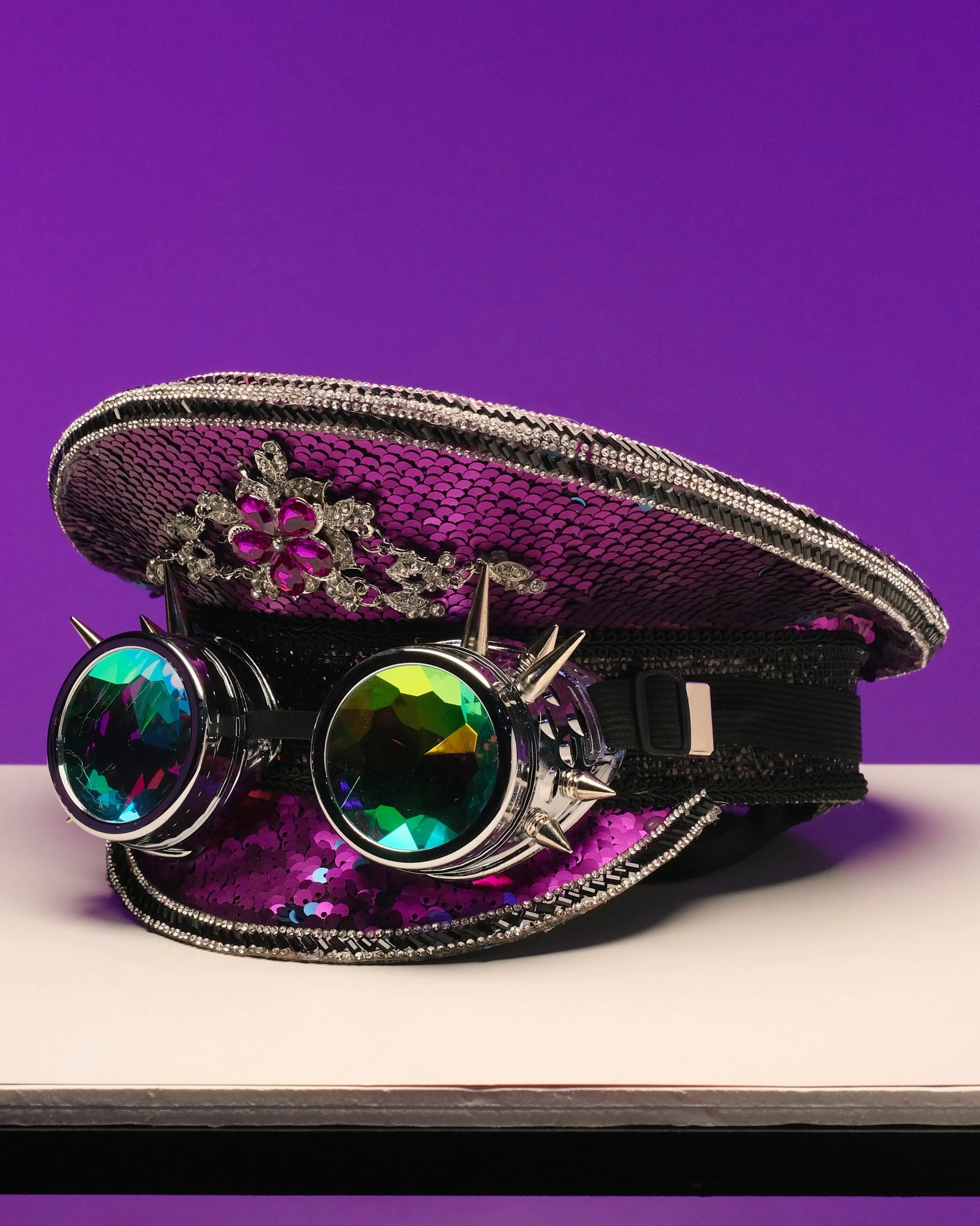 KBW Desert Royal Sequin Captain Hat 2 KBW Desert Royal Sequin Captain Hat - Image 2