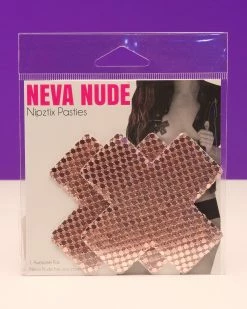 Neva Nude Pink Python Chainmail X Pasties