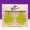 Uniflying Neon Yellow Black Light Jewel Pasties