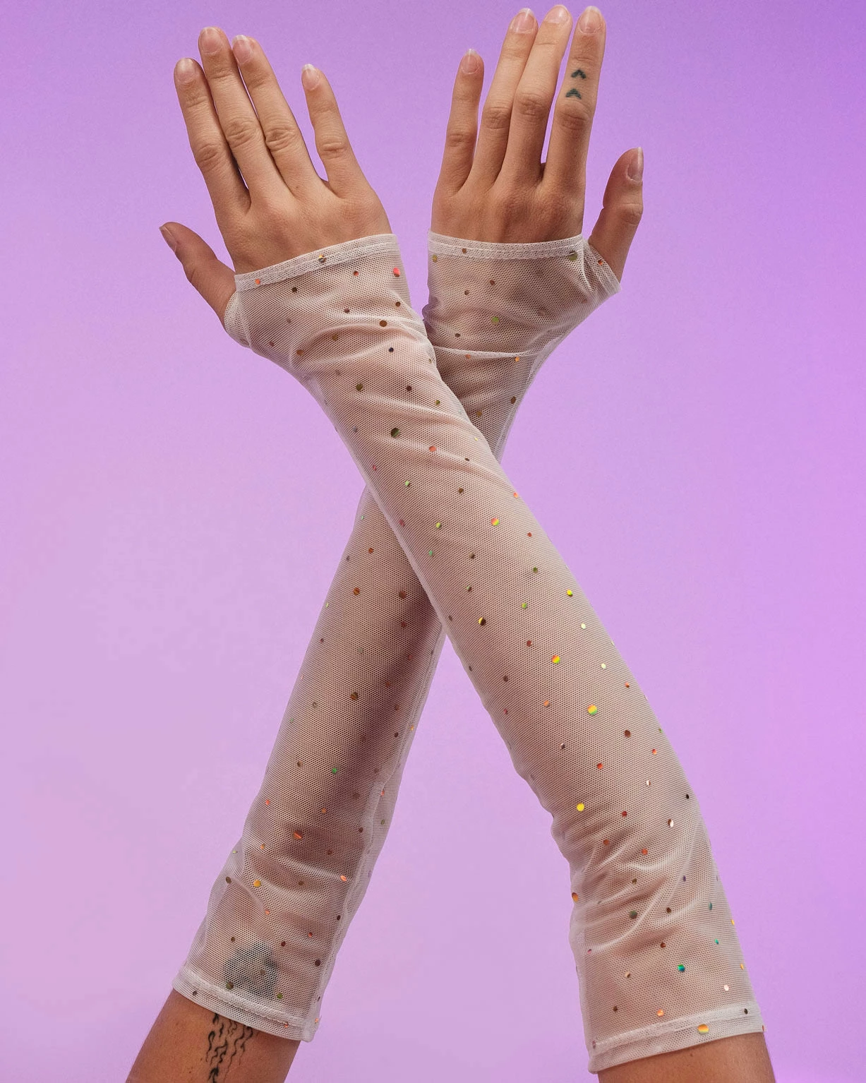 J. Valentine Dotted Luv Mesh Gloves 4 J. Valentine Dotted Luv Mesh Gloves - Image 2
