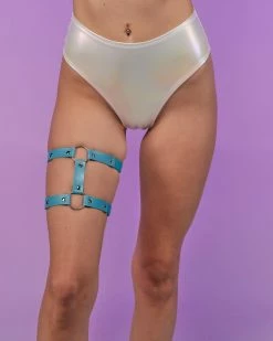 AE 1pc Miss Behaved Dual-Strap Faux Leather O-Ring Leg Garter 19 AE 1pc Miss Behaved Dual-Strap Faux Leather O-Ring Leg Garter -ravewonder shop RW 092822 281