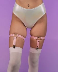 AE 2pc Heart Ring Faux Leather Leg Garters 14 AE 2pc Heart Ring Faux Leather Leg Garters -ravewonder shop RW 092822 326