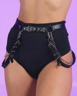 ravewonder shop 7 AE Chained And Buckled Garter Belt
