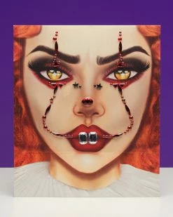 Leg Avenue Red With Envy Clown Face Jewels