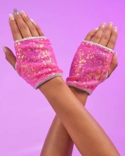 Roma Astro Candy Open Finger Sequin Gloves
