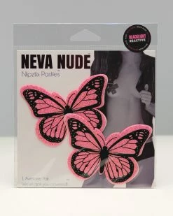 Neva Nude Rose Pink Shimmer Butterfly Pasties