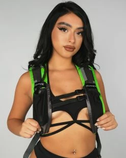 GENZ Gen Z Radiant Neon Gunmetal Backpack 20 GENZ Gen Z Radiant Neon Gunmetal Backpack -ravewonder shop RW 111722 1245
