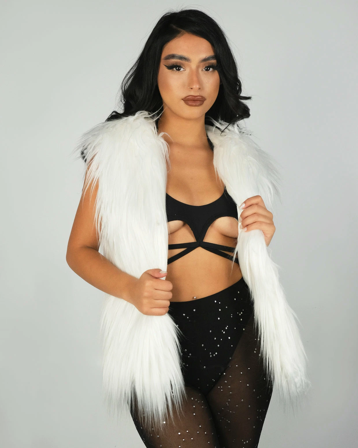 AE Multi-Color LED Faux Fur Vest 5 AE Multi-Color LED Faux Fur Vest - Image 3