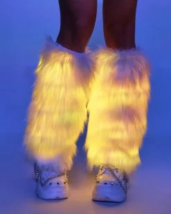 AE Light Up White Fluffies 30 AE Light Up White Fluffies -ravewonder shop RW 121322 343