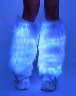 AE Light Up White Fluffies 40 AE Light Up White Fluffies -ravewonder shop RW 121322 362