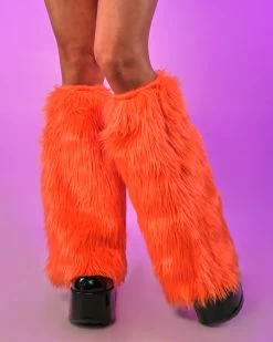 Music Legs Solid Fluffy Leg Warmers -ravewonder shop RW 121322 425