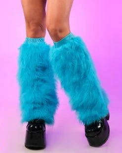 Music Legs Solid Fluffy Leg Warmers -ravewonder shop RW 121322 544