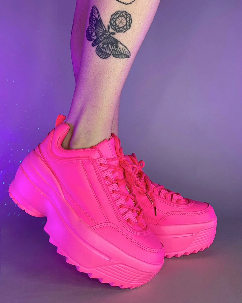 Berness Shoes Hot Pink Walkin' On A Dream Sneakers 3 Berness Shoes Hot Pink Walkin' On A Dream Sneakers