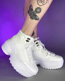 Berness Shoes White High Livin' Hi Top Sneakers -ravewonder shop S9 494f7a52 e4bf 4575 a0ee 3258a0f40cba