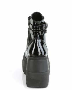 Pleasers Demonia Black Patent Stacked Platform Ankle Boots -ravewonder shop SHAKER 52 B09