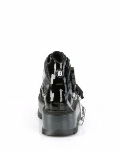Pleasers Demonia Slacker Black Glitter Ankle Boots 16 Pleasers Demonia Slacker Black Glitter Ankle Boots -ravewonder shop SLACKER 50 BPT MCG09