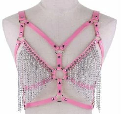 AE Eat Yr Heart Out Chain Fringe Harness -ravewonder shop Sexy Pu Leather Harness Belts women Tassel Chain Waist Belt Bondage Cage Leisure body chest Ladies.jpg 640x640 61605b70 9e6c 4702 976b 918badb9c6d4
