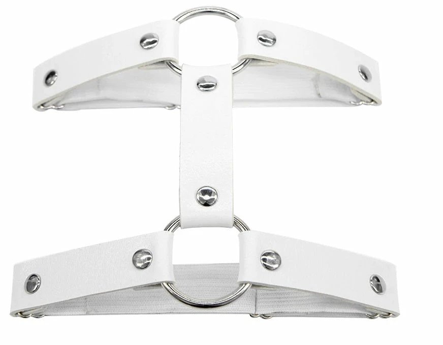AE 1pc Miss Behaved Dual-Strap Faux Leather O-Ring Leg Garter 10 AE 1pc Miss Behaved Dual-Strap Faux Leather O-Ring Leg Garter - Image 10