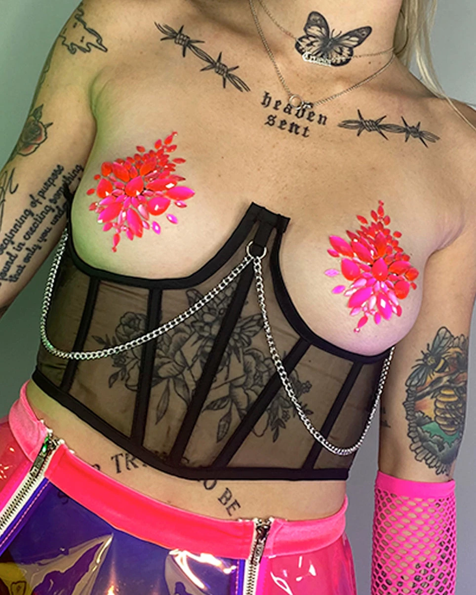 AE Chained And Ribbed Underboob Corset 3 AE Chained And Ribbed Underboob Corset - Image 3