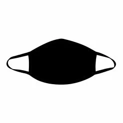 AE Plain Black Cotton Cloth Face Mask (ADULT And KIDS Sizes)