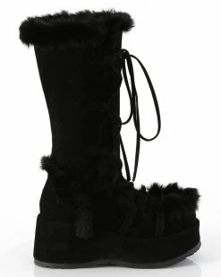 Pleasers Demonia Black Winter Solstice Faux Fur Boots -ravewonder shop blk2 e358b44b 1a13 4d89 b66d 0395fcfd4ee9