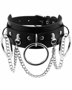 AE Darkside Faux Leather Choker -ravewonder shop choker