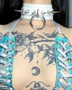 AE Spiked & Studded O-Ring Faux Leather Choker -ravewonder shop choker 9b7a6c06 a604 4f16 bdae a09fdedf8fb4