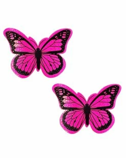 Super Pink Holographic Butterfly UV Blacklight Neva Nude Pasties -ravewonder shop ezgif 5 5922fce845