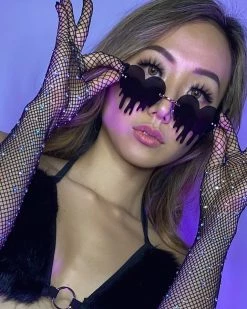 AE Heart Drip Sunglasses -ravewonder shop g