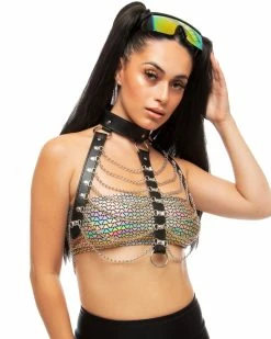 AE Assassin Harness Chain Top -ravewonder shop harness3