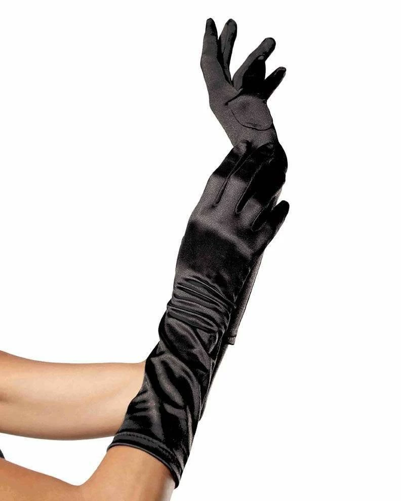 Leg Avenue Satin Elbow-Length Gloves 2 Leg Avenue Satin Elbow-Length Gloves - Image 2
