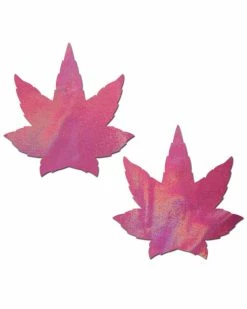 Pastease Holographic Indica Weed Marijuana Leaf Nipple Pasties -ravewonder shop lfi hol bg p 03834.1521518259