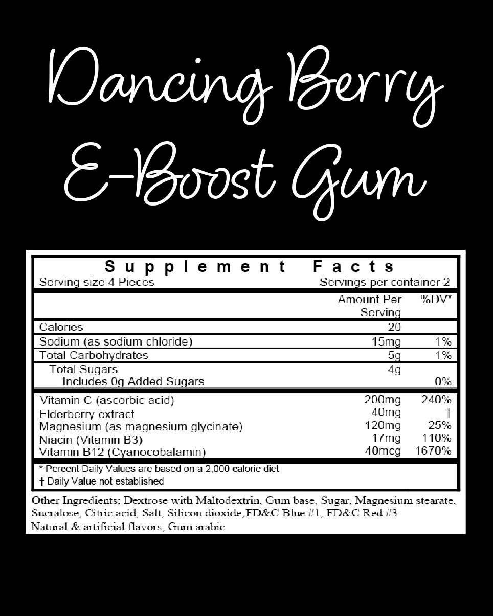 VitaPLUR Dancing Berry E-Boost Gum 2 VitaPLUR Dancing Berry E-Boost Gum - Image 2