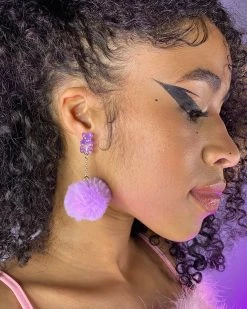 AE Your Teddy Gummy Bear Plush Earrings -ravewonder shop purp
