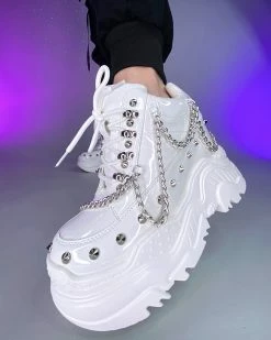 Anthony Wang Patent White Space Candy Chain Sneakers 9 Anthony Wang Patent White Space Candy Chain Sneakers -ravewonder shop s3
