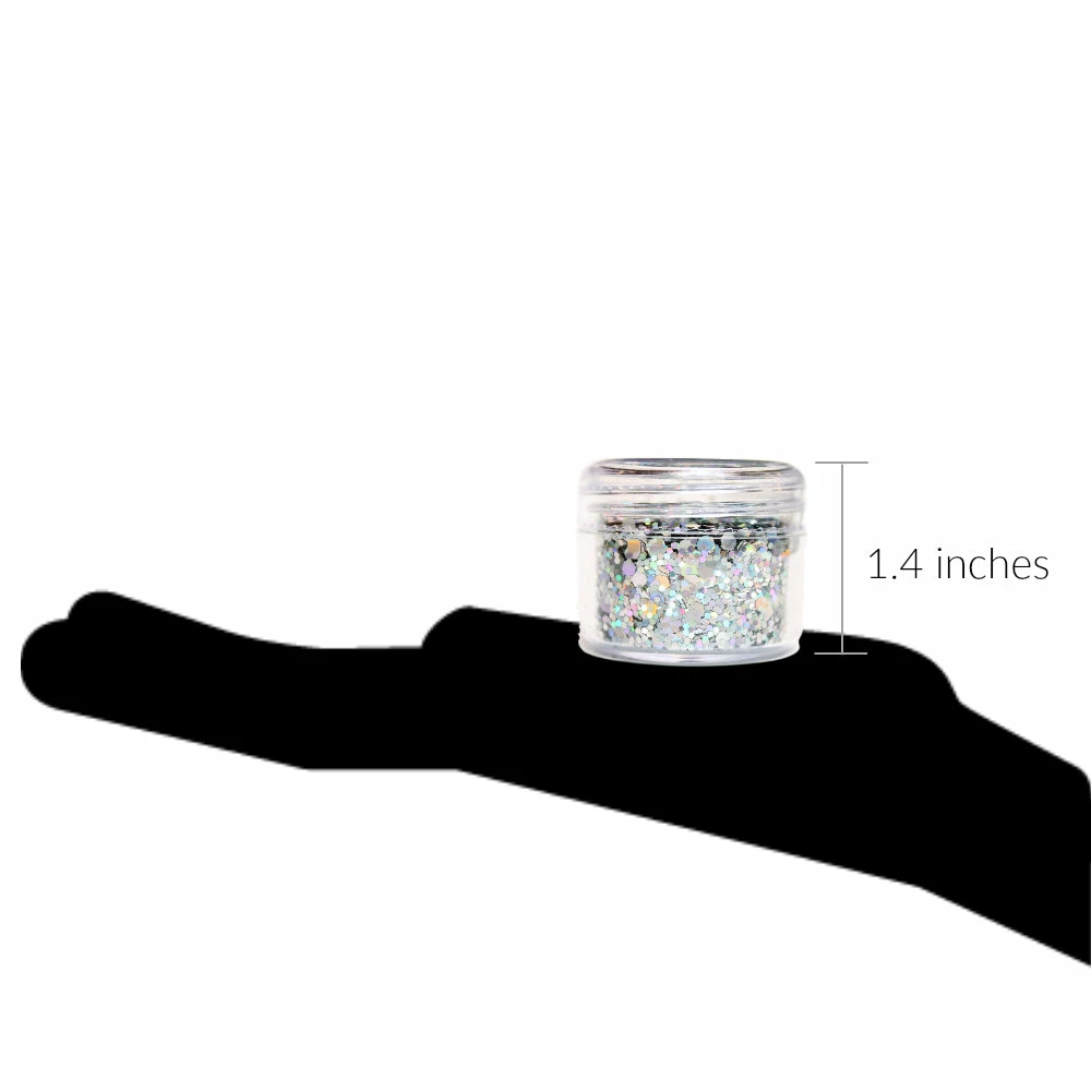 Xucai Silver Chunk Body And Face Festival Glitter (20 Or 30 Grams) 5 Xucai Silver Chunk Body And Face Festival Glitter (20 Or 30 Grams) - Image 5